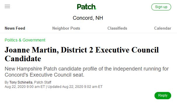 Concord Patch - Candidate Profile